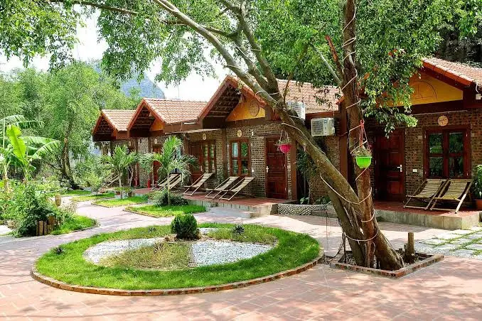 Scenic river view near Tam Coc Bungalow